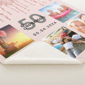 Birthday roos goudbruin glitter foto sherpa deken (3/4)