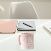 Birthday roos gouden zwarte glitter drift naam mok