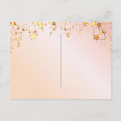 Birthday roos gouden zwarte roze sterren uitnodigi briefkaart (Achterkant)