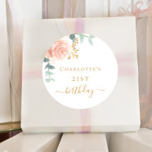 Birthday roos goudflorale eucalyptusgroen