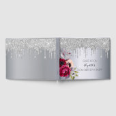 Birthday roos goudglitter floral gastenboek (Volledig)