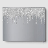 Birthday roos goudglitter floral gastenboek (Achterkant)