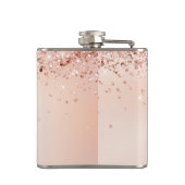 Birthday roos goudkleurige foto's collage vrienden heupfles (Achterkant)