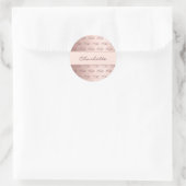 Birthday roos goudmonogram patroon initiaal naam ronde sticker (Tas)