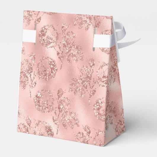 Birthday roos goudroze glitter dank u bedankdoosjes (Achterkant)