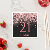 Birthday roos goudroze glitterglazuur 21st servet (Insitu)
