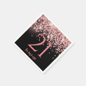 Birthday roos goudroze glitterglazuur 21st servet (Hoek)