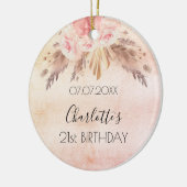 Birthday roos goudsbloesem keramisch ornament (Links)