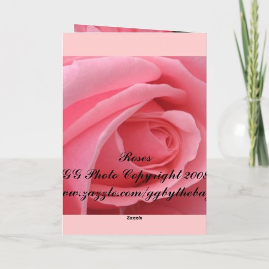 Birthday Roos Kaart (Achterkant)