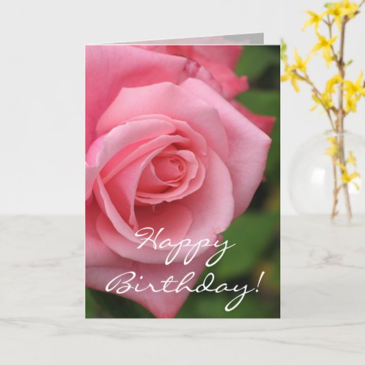 Birthday Roos Kaart (Gele Bloem)