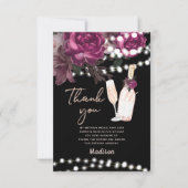 Birthday Roos Wine Luxury Bedankkaart (Voorkant)