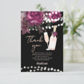 Birthday Roos Wine Luxury Bedankkaart (Staand voorkant)