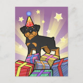 Birthday Rottweiler Briefkaart (Voorkant)