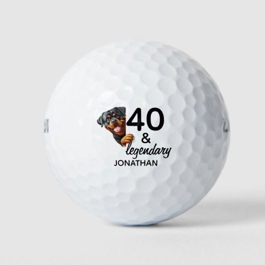  Birthday   Rottweiler gift Golfballen (Voorkant)