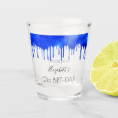 Birthday royal blue drids name shot glas (Voorkant)