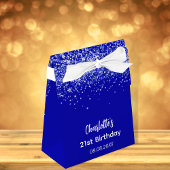 Birthday royal blue glitter name Bedankt Bedankdoosjes