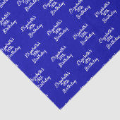 Birthday royal blue name script minimalist tissuepapier (Detail)