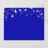 Birthday royal blue photobudget Save the Date Flyer (Achterkant)