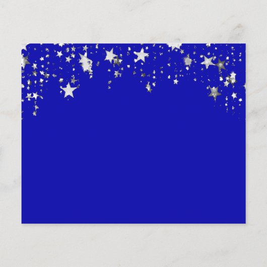 Birthday royal blue photobudget Save the Date Flyer (Achterkant)