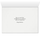 Birthday roze bloemen (Binenzijde Horizontaal (Onderkant))