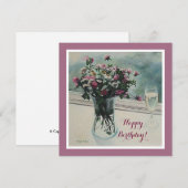 Birthday  roze bloemen kaart door Pola.B.Alex (Voorkant / Achterkant)