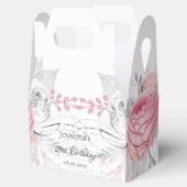 Birthday roze floral Silmodern elegant Bedankdoosjes (Geopend)