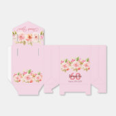 Birthday roze florals monogram bedankt bedankdoosjes (Uitgevouwen)