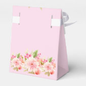 Birthday roze florals monogram bedankt bedankdoosjes (Achterkant)