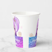 Birthday roze paarse anime kawaii meisjesnaam papieren bekers (Links)