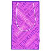 Birthday roze paarse douanenaam klein cadeauzakje (Voorkant)