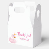 Birthday roze prinses zwaan wit meisje bedankdoosjes (Geopend)