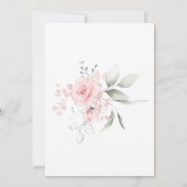 Birthday |  roze Roos Kaart (Achterkant)