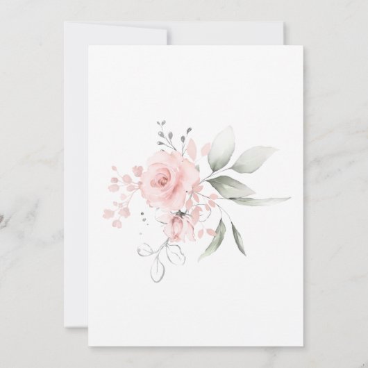 Birthday | roze Roos Kaart (Achterkant)