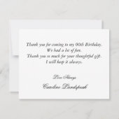 Birthday roze zilver Zebra print glitter Dank je Bedankkaart (Achterkant)