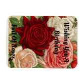 Birthday Rozen Flexible Photo Magnet Magneet (Horizontaal)
