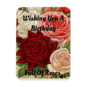 Birthday Rozen Flexible Photo Magnet Magneet (Verticaal)