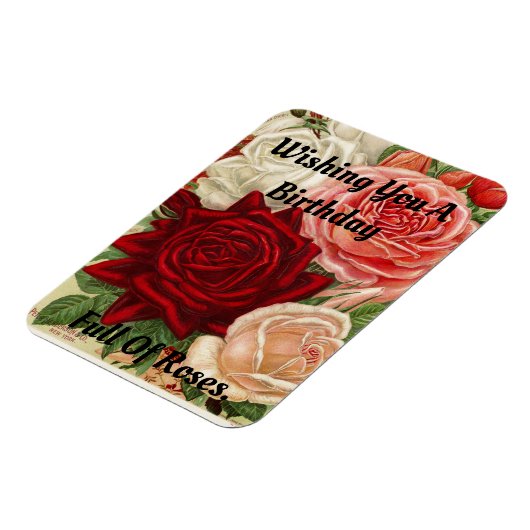Birthday Rozen Flexible Photo Magnet Magneet (Linkerzijde)