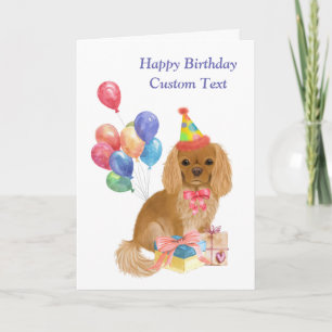 Birthday Ruby Cavalier King Charles Spaniel Kaart