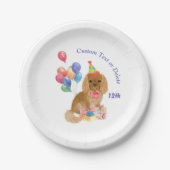 Birthday Ruby Cavalier King Charles Spaniel   Papieren Bordje (Voorkant)