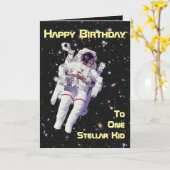 Birthday Ruimtevaart Kaart (Gele Bloem)