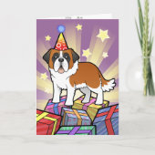 Birthday Saint Bernard Kaart (Voorkant)