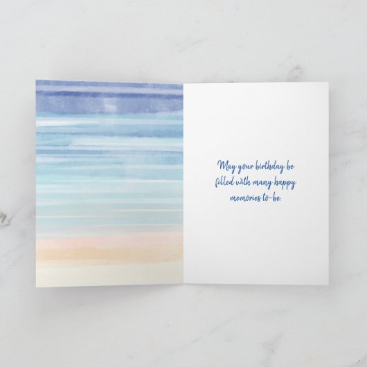 Birthday Sand Snow Man Kaart (Binnen)