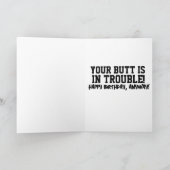 BIRTHDAY SANTA CLAUS NAUGHTY LIST GROTE KAARTEN (Binnen)