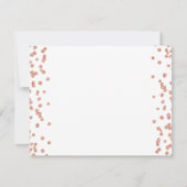 Birthday Save Date Roos Gold Glitter Confetti Save The Date (Achterkant)