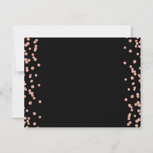 Birthday Save Date Roos Gold Glitter Confetti Save The Date (Achterkant)