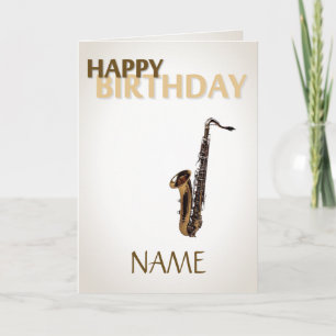 Birthday Sax Kaart