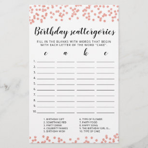 Birthday Scattergories editable game