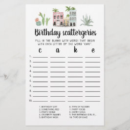 Birthday Scattergories editable game