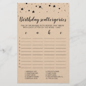 Birthday Scattergories editable game (Voorkant)