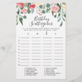 Birthday Scattergories editable game (Voorkant)